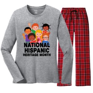 National Hispanic Month Celebration Women's Long Sleeve Flannel Pajama Set 