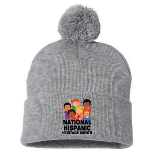 National Hispanic Month Celebration Pom Pom 12in Knit Beanie