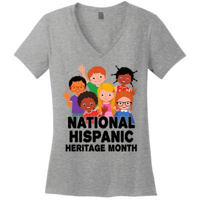 National Hispanic Month Celebration Women's V-Neck T-Shirt