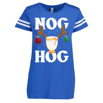 Nog Hog Meaningful Gift National Eggnog Day Meaningful Gift Egg Nog Christmas Ho Enza Ladies Jersey Football T-Shirt