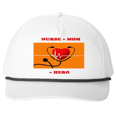 Nurse Hero Mom Nurses Week Happy Mothers Day Snapback Five-Panel Rope Hat