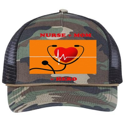 Nurse Hero Mom Nurses Week Happy Mothers Day Retro Rope Trucker Hat Cap