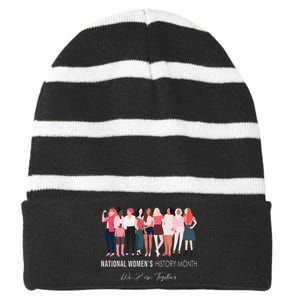 National History Month 2024 Striped Beanie with Solid Band