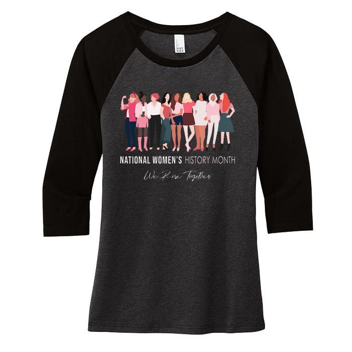 National History Month 2024 Women's Tri-Blend 3/4-Sleeve Raglan Shirt