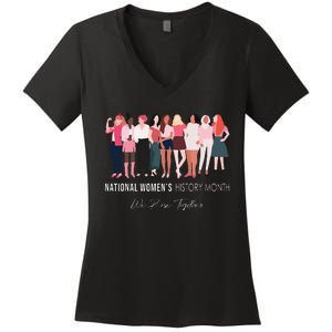 National History Month 2024 Women's V-Neck T-Shirt