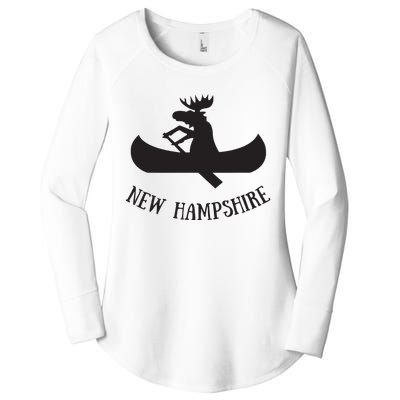 New Hampshire Moose Canoe Vacation Women's Perfect Tri Tunic Long Sleeve Shirt