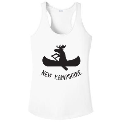 New Hampshire Moose Canoe Vacation Ladies PosiCharge Competitor Racerback Tank