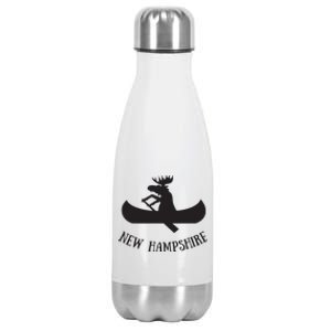 New Hampshire Moose Canoe Vacation Stainless Steel Insulated Water Bottle