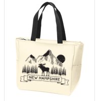 New Hampshire Mountain Moose Cool New Hampshire Gift Zip Tote Bag
