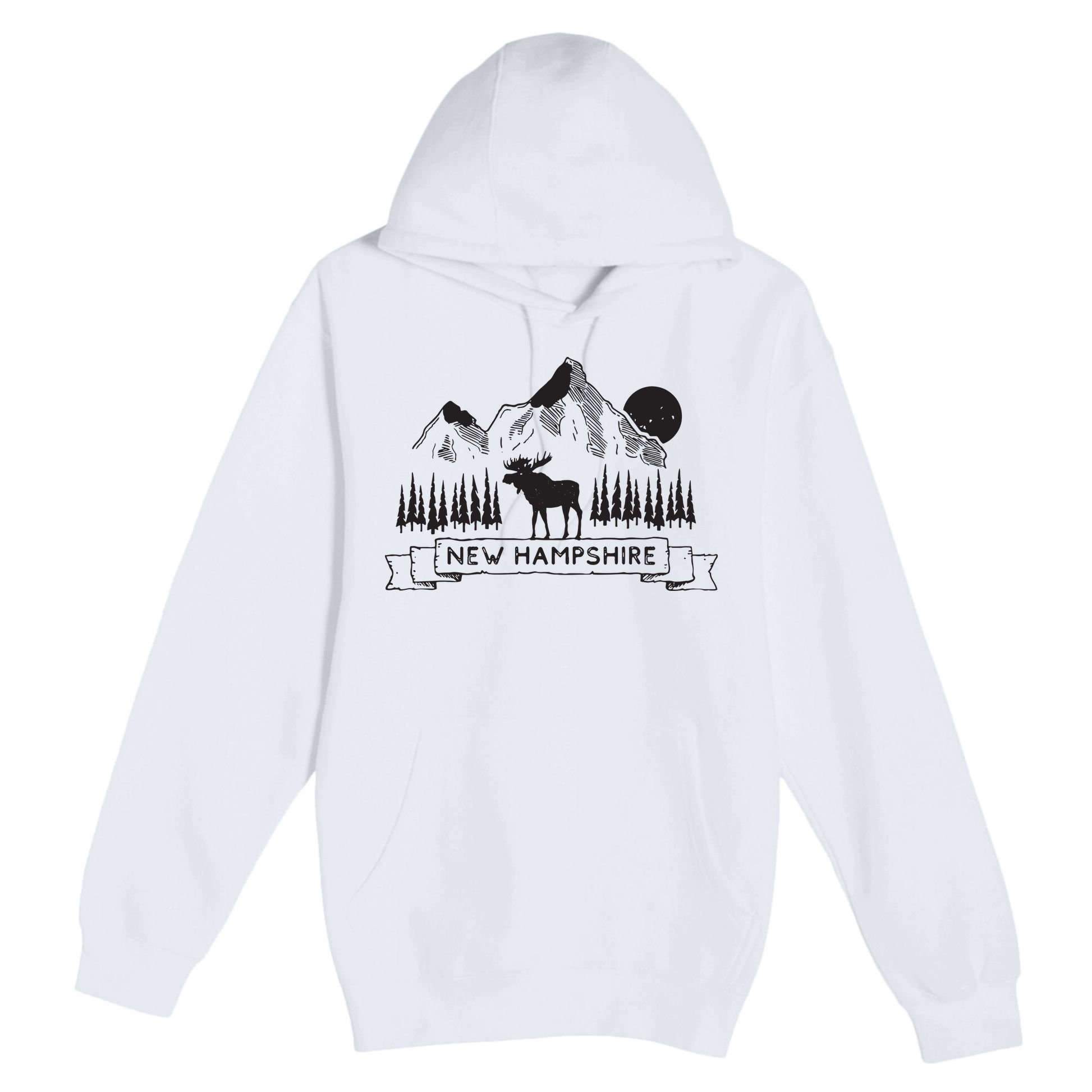 New Hampshire Mountain Moose Cool New Hampshire Gift Premium Pullover Hoodie