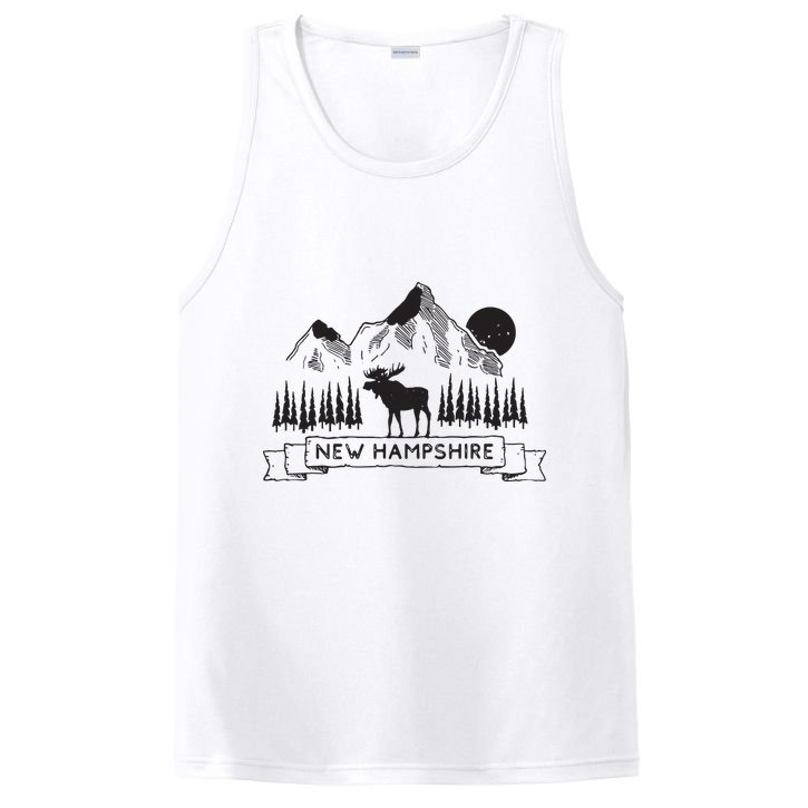New Hampshire Mountain Moose Cool New Hampshire Gift PosiCharge Competitor Tank