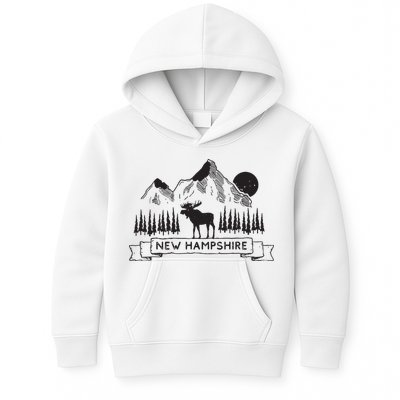 New Hampshire Mountain Moose Cool New Hampshire Gift Kids Hoodie