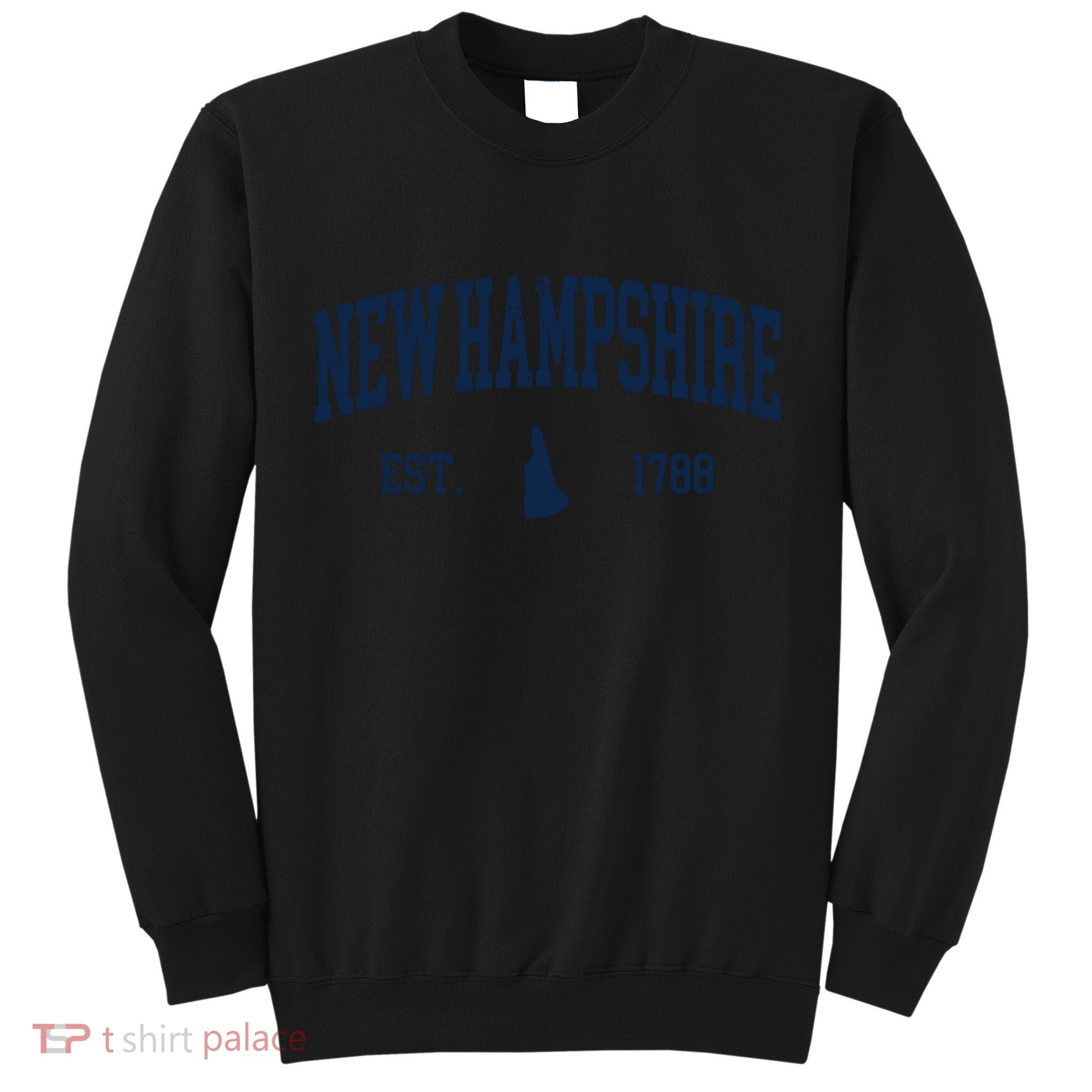 New Hampshire Map 1788 Vintage Souvenirs New Hampshire Tall Sweatshirt