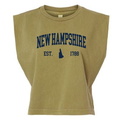 New Hampshire Map 1788 Vintage Souvenirs New Hampshire Garment-Dyed Women's Muscle Tee