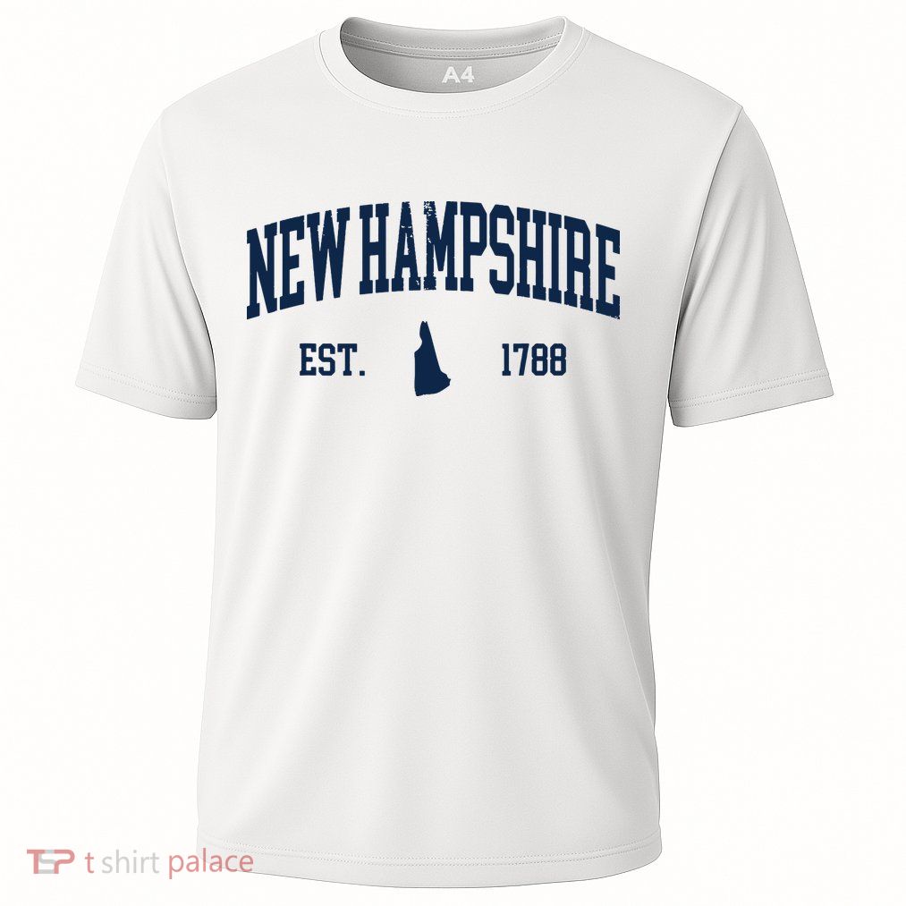 New Hampshire Map 1788 Vintage Souvenirs New Hampshire Performance Shirt