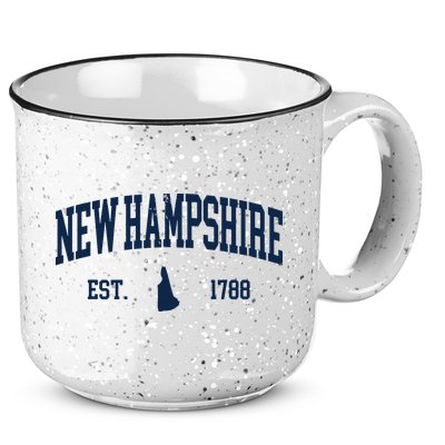 New Hampshire Map 1788 Vintage Souvenirs New Hampshire 15oz Campfire Ceramic Mug