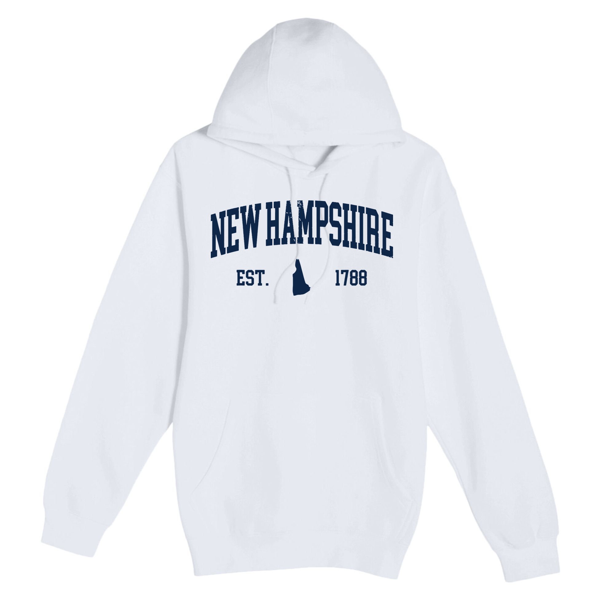 New Hampshire Map 1788 Vintage Souvenirs New Hampshire Premium Pullover Hoodie