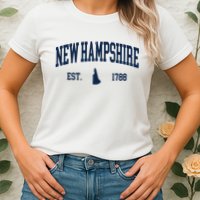 New Hampshire Map 1788 Vintage Souvenirs New Hampshire Womens T-Shirt