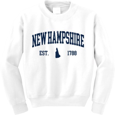 New Hampshire Map 1788 Vintage Souvenirs New Hampshire Kids Sweatshirt