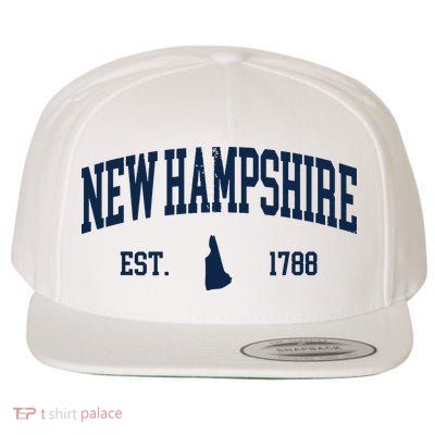 New Hampshire Map 1788 Vintage Souvenirs New Hampshire Wool Snapback Cap