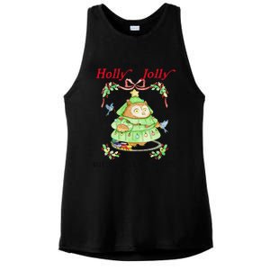 Neither Holly Nor Jolly But A Secret Third Thing Funny Bird Ladies PosiCharge Tri-Blend Wicking Tank