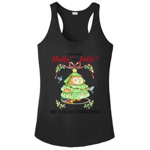 Neither Holly Nor Jolly But A Secret Third Thing Funny Bird Ladies PosiCharge Competitor Racerback Tank