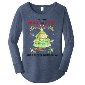 Neither Holly Nor Jolly But A Secret Third Thing Funny Bird Women's Perfect Tri Tunic Long Sleeve Shirt