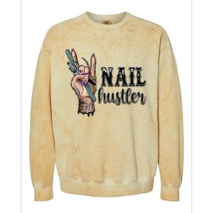 Nail Hustler Nail Technician Colorblast Crewneck Sweatshirt