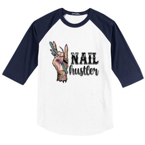 Nail Hustler Nail Technician Baseball Sleeve Shirt