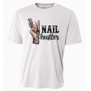 Nail Hustler Nail Technician Cooling Performance Crew T-Shirt