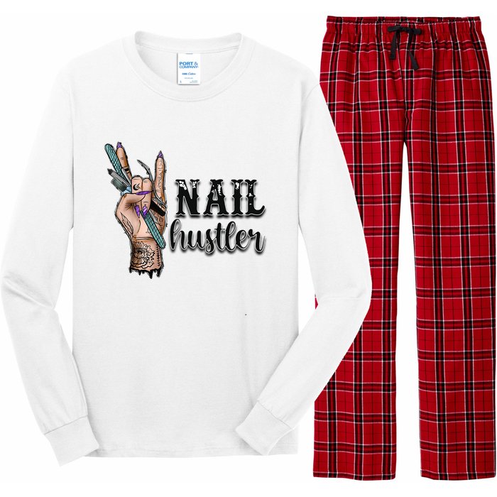 Nail Hustler Nail Technician Long Sleeve Pajama Set