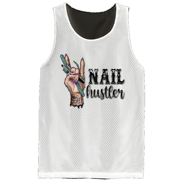 Nail Hustler Nail Technician Mesh Reversible Basketball Jersey Tank