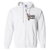 Nail Hustler Nail Technician Full Zip Hoodie