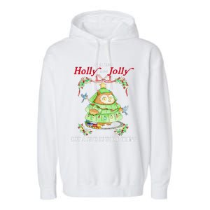 Neither Holly Nor Jolly But A Secret Third Thing Funny Bird Garment-Dyed Fleece Hoodie