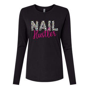 Nail Hustler Nail Tech Techniques Nail Boss Nail Polish Art Womens Cotton Relaxed Long Sleeve T-Shirt