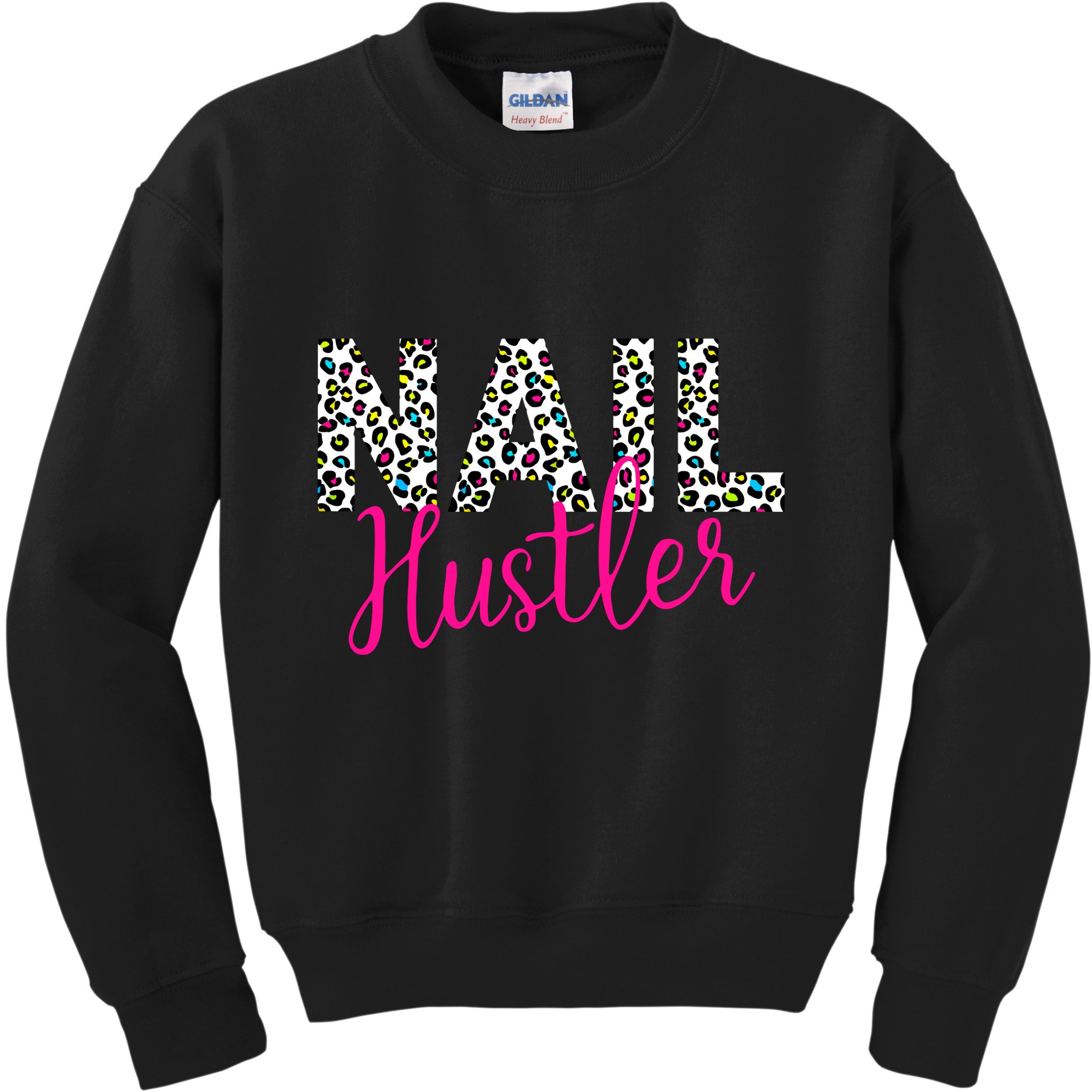 Nail Hustler Nail Tech Techniques Nail Boss Nail Polish Art Kids Sweatshirt