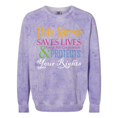 Nurse Hero Novelty Gift Colorblast Crewneck Sweatshirt