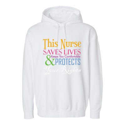 Nurse Hero Novelty Gift Garment-Dyed Fleece Hoodie