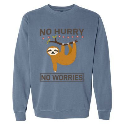 No Hurry No Worries Garment-Dyed Sweatshirt