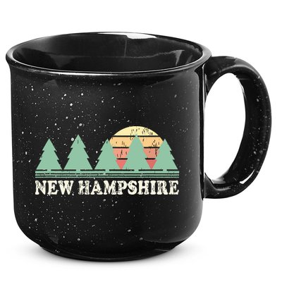 New Hampshire Nh Vintage Retro 70s Graphic 15oz Campfire Ceramic Mug