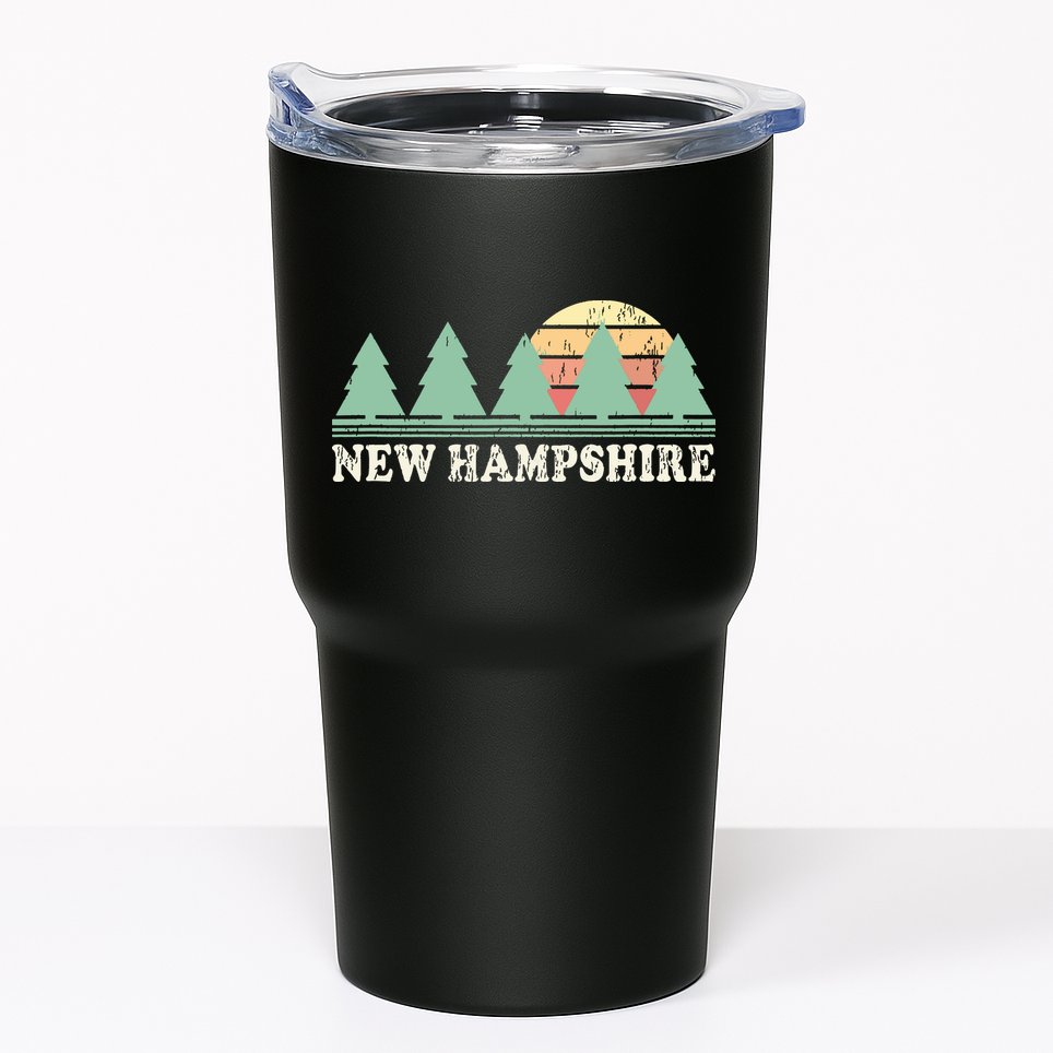 New Hampshire Nh Vintage Retro 70s Graphic Tumbler