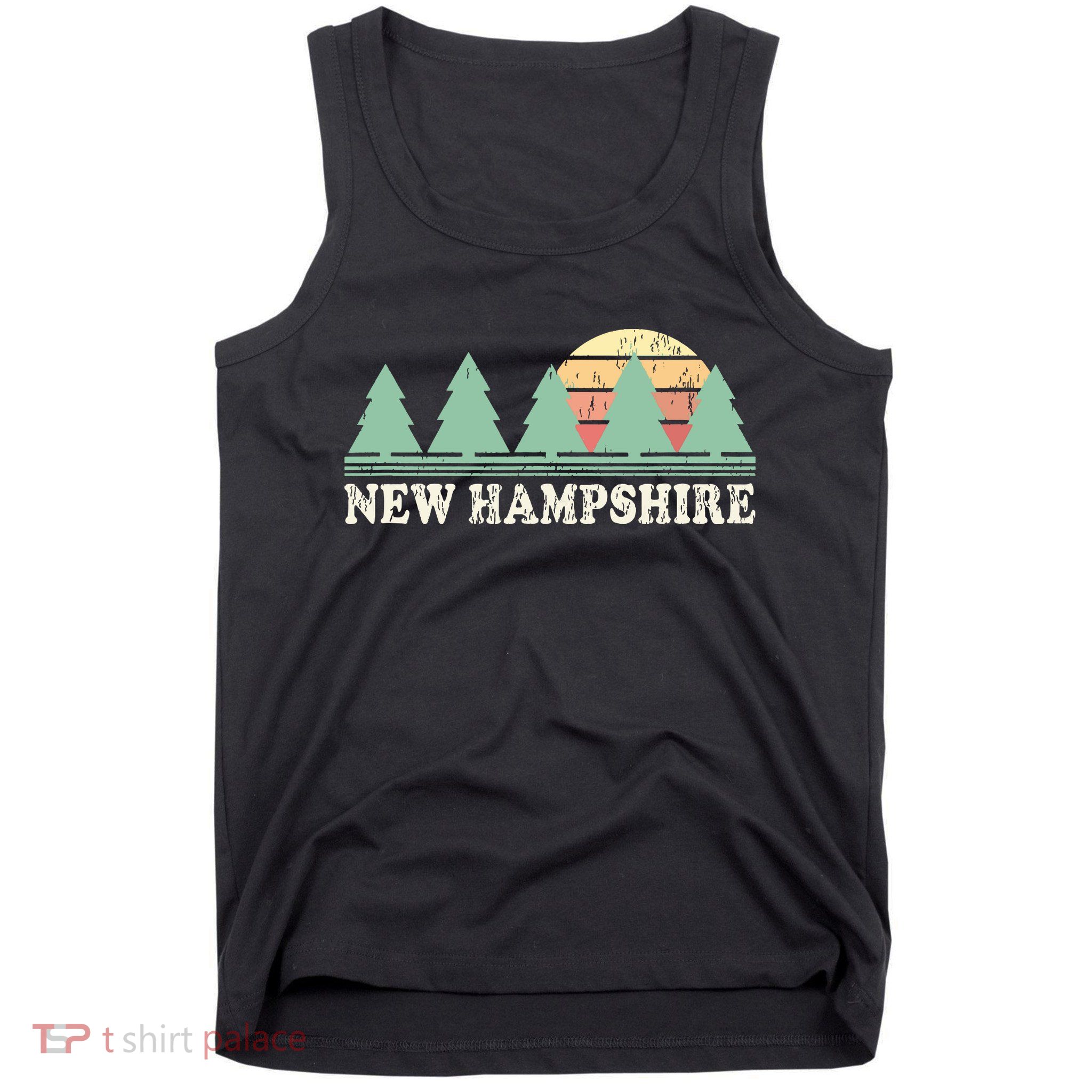 New Hampshire Nh Vintage Retro 70s Graphic Tank Top