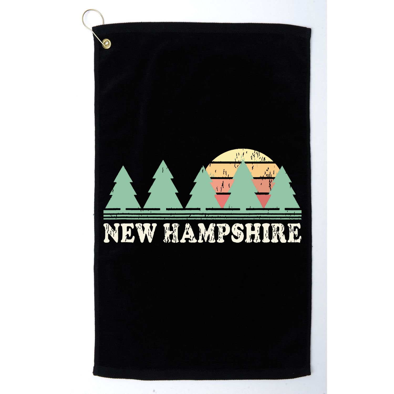 New Hampshire Nh Vintage Retro 70s Graphic Golf Towel
