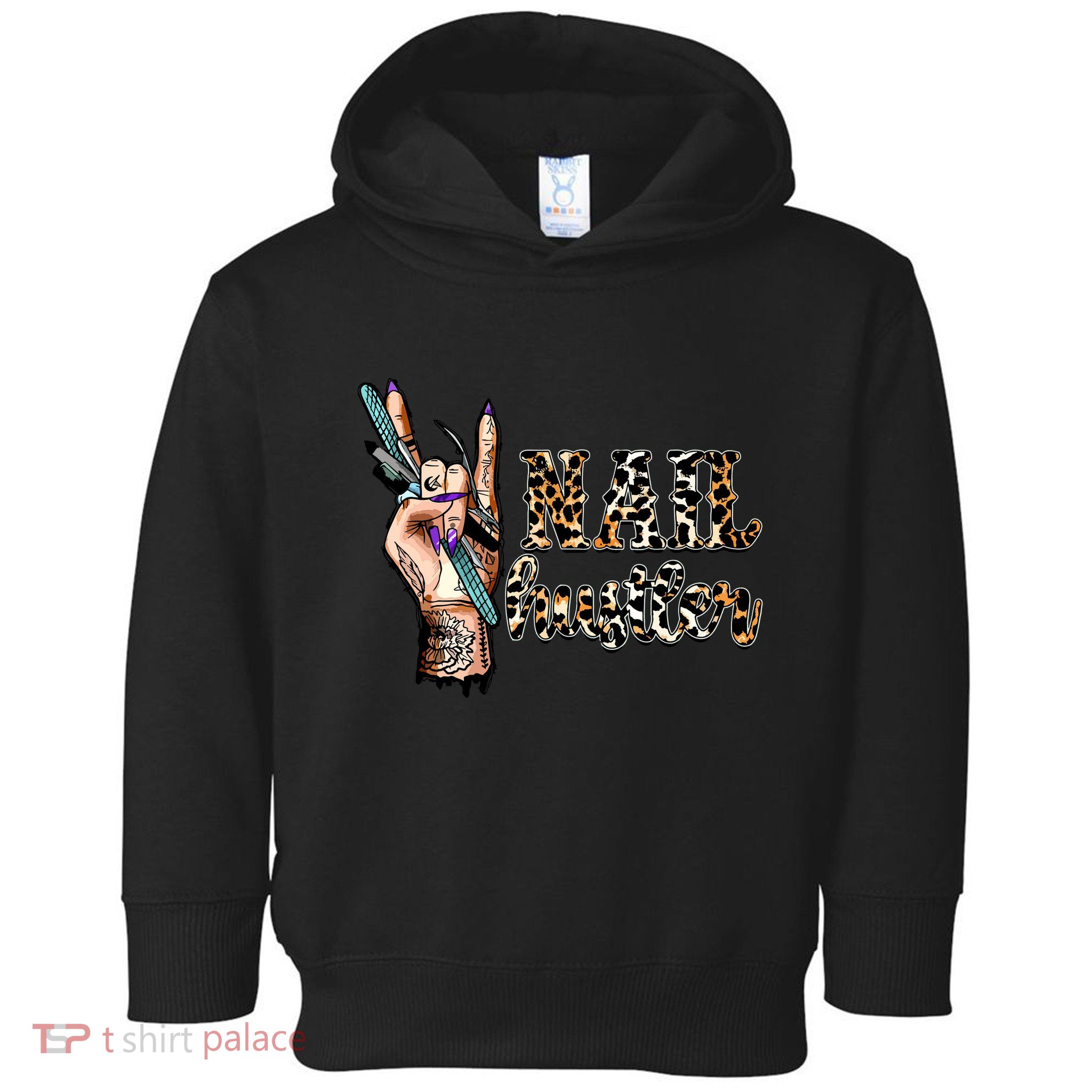 Nail Hustler Nail Tech Manicurist Nail Polish Art Nail Boss Toddler Hoodie