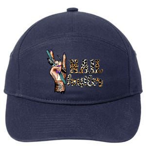 Nail Hustler Nail Tech Manicurist Nail Polish Art Nail Boss 7-Panel Snapback Hat