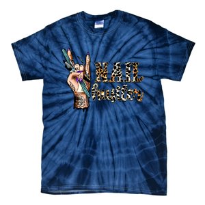 Nail Hustler Nail Tech Manicurist Nail Polish Art Nail Boss Tie-Dye T-Shirt