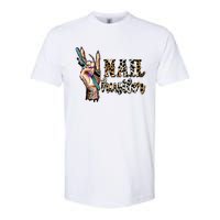 Nail Hustler Nail Tech Manicurist Nail Polish Art Nail Boss Softstyle CVC T-Shirt