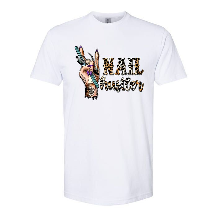 Nail Hustler Nail Tech Manicurist Nail Polish Art Nail Boss Softstyle CVC T-Shirt