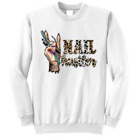 Nail Hustler Nail Tech Manicurist Nail Polish Art Nail Boss Sweatshirt