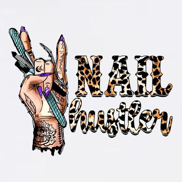 Nail Hustler Nail Tech Manicurist Nail Polish Art Nail Boss T-Shirt